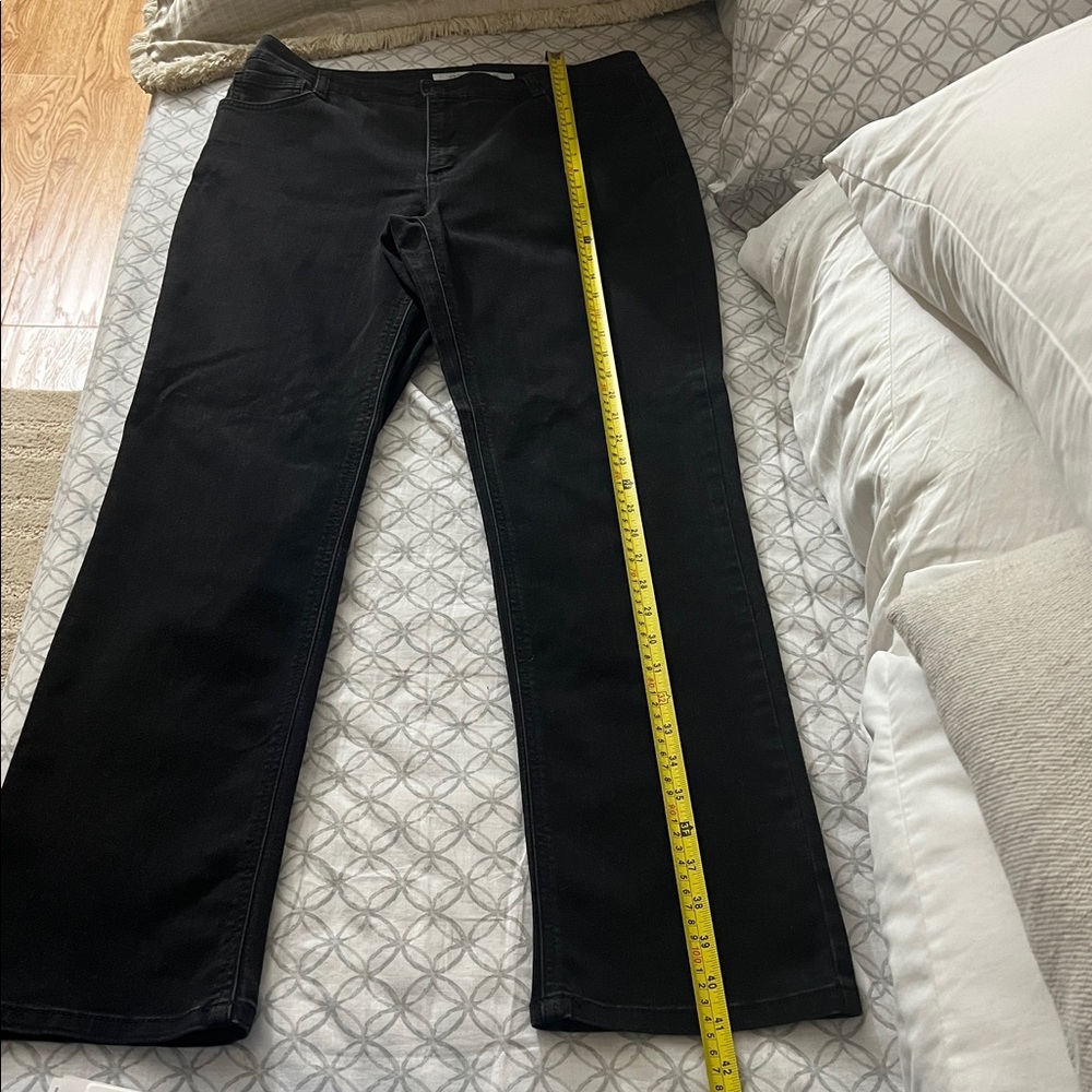 Jones New York Jeans - Beautiful Black Pants - Lexington Straight - Size 12 - Picture 14 of 16